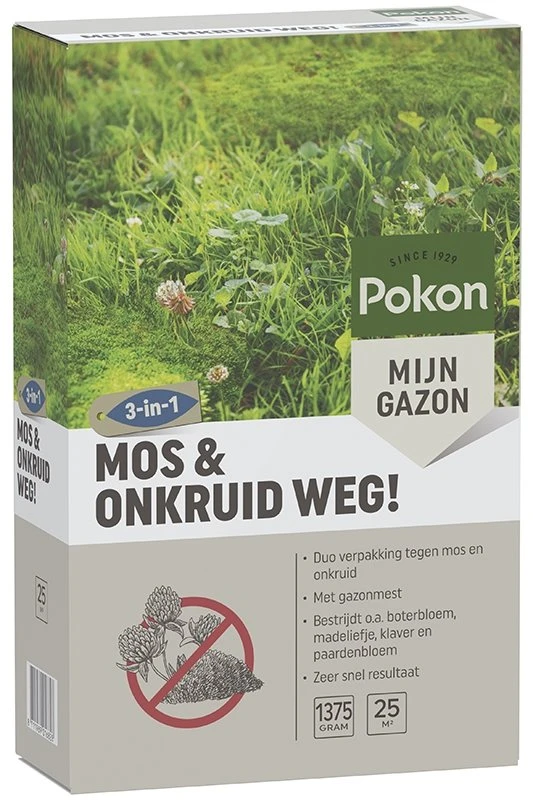 Pokon Mos en Onkruid Weg! 3-in-1 voor 25m² Pokon Mos En Onkruid Weg! 3-in-1 Voor 25m² -Plantenverzorgings Winkel pokon mos en onkruid weg 3 in 1 25m2 1614005845 l